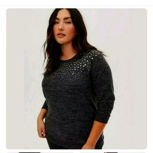 Torrid super soft plush gray sweater new